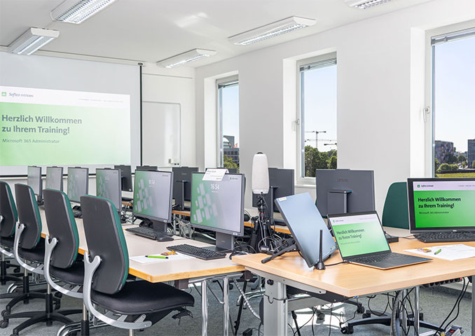 aktuelle Seminartechnik in den Schulungsräumen