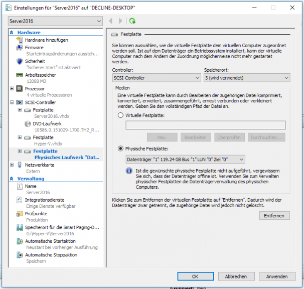 Einbindung der SSD